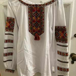 Handmade Peasant Style BOHO Top from the Ukraine